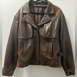 1980´s vintage Banana Republic Brown Leather Jacket